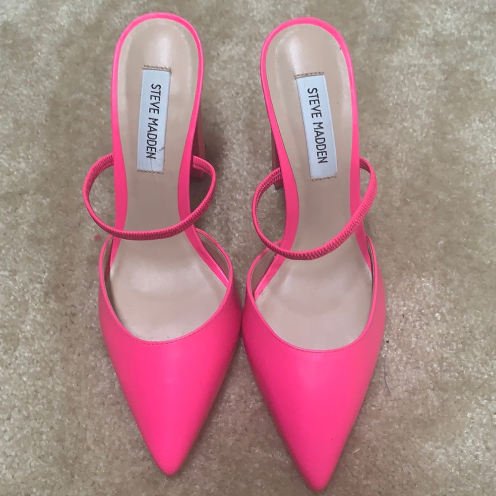 Pink heels.